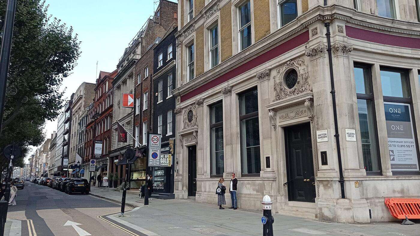 Hatton Garden and Goldsmiths' Hall, London